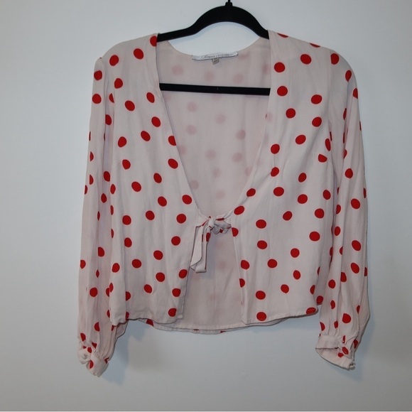 REVOLVE Tops - Lovers + Friends Long Sleeve Polka Dot Blouse XS